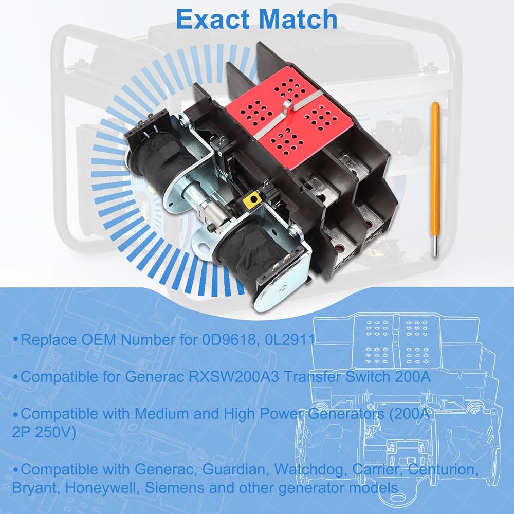 Hana*　0831 Amazon.com: 0L2911 Automatic Transfer Switch 200 Amp with